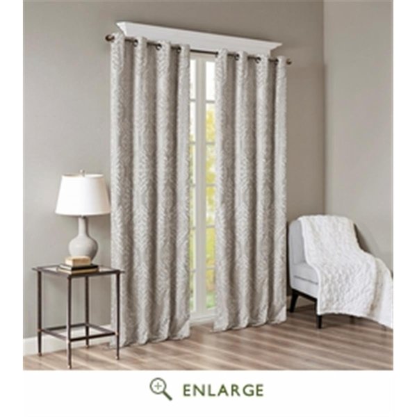 Sun Smart 50 x 84 in. Mirage Knitted Jacquard Total Blackout Panel; Grey SS40-0016